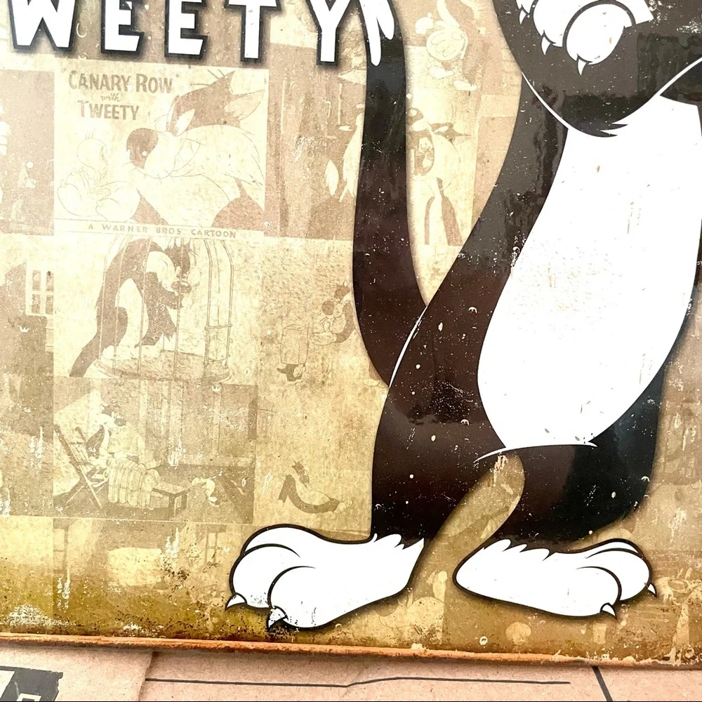 NEW Sylvester And Tweety Metal Sign